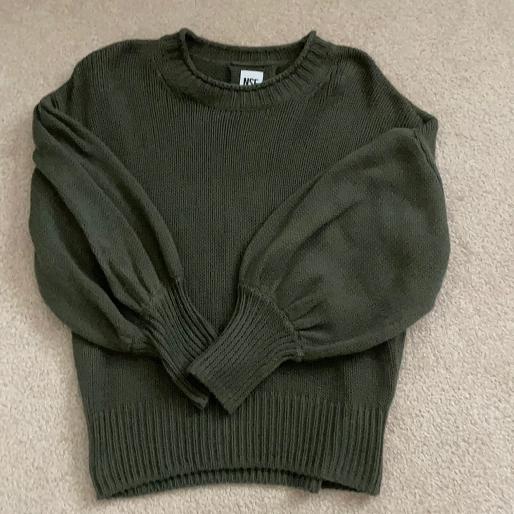 NSF puff sleeve pullover sweater